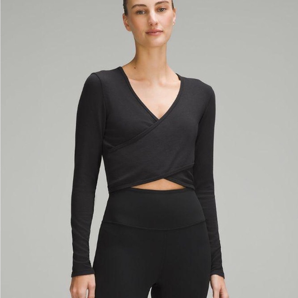 Lululemon Ribbed Wrap Top Long Sleeve